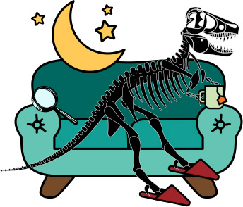 dinosaur on couch