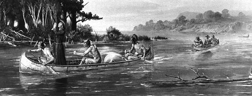 missionary in canoe