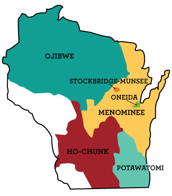 map of tribes in wisconsin