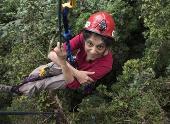 women climbing trees