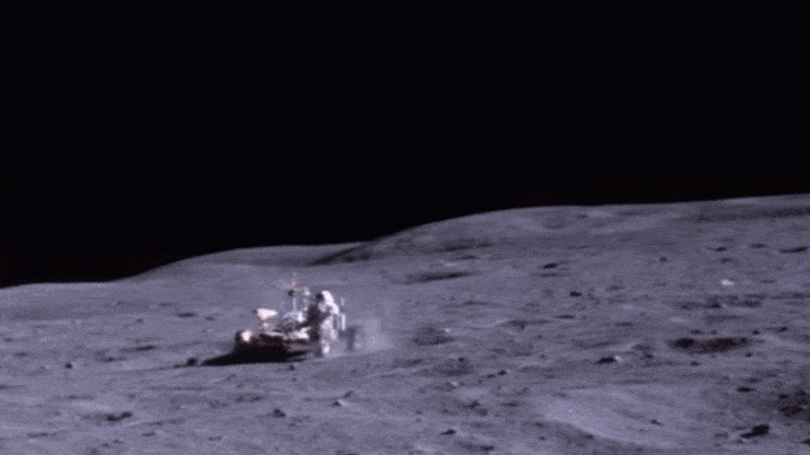 animation of rover driving on moon