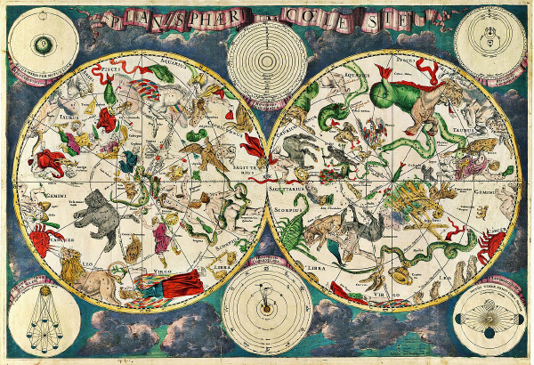 A celestial map from the Golden Age of Netherlandish cartography