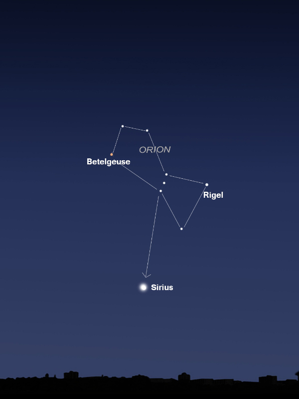 Orion Sirius Sky Chart
