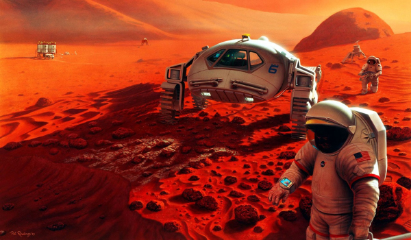 Graphical rendering of Mars human exploration