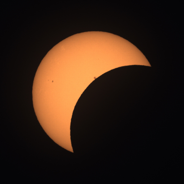 Partial phase of solar eclipse on April 8, 2024