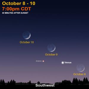 october night sky map