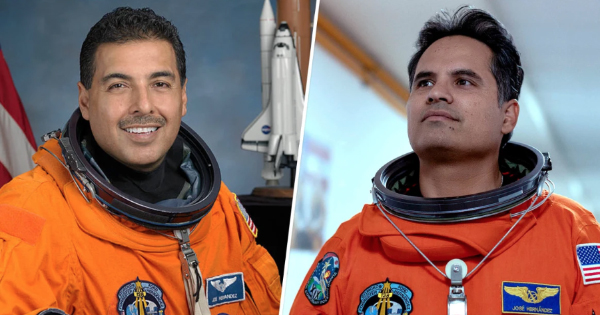 Astronaut Hernandez and Actor Pena