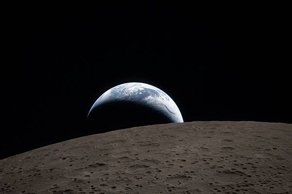 Earth and moon
