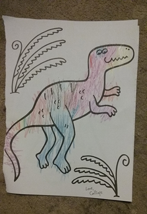 drawing of dinosaur