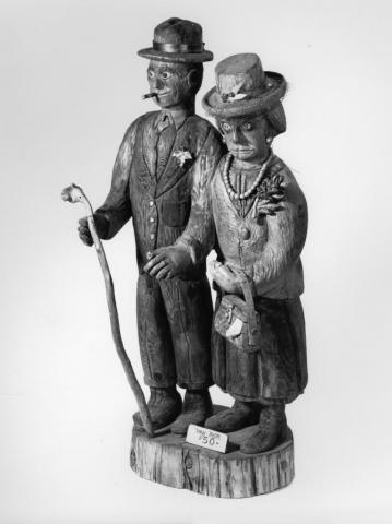 man and woman statue